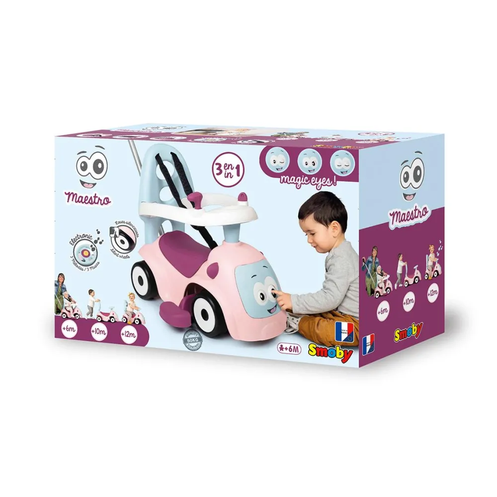 Smoby Porteur Maestro Balade Rose -^ Trotteurs, Pousseurs, Porteurs Et Bascules