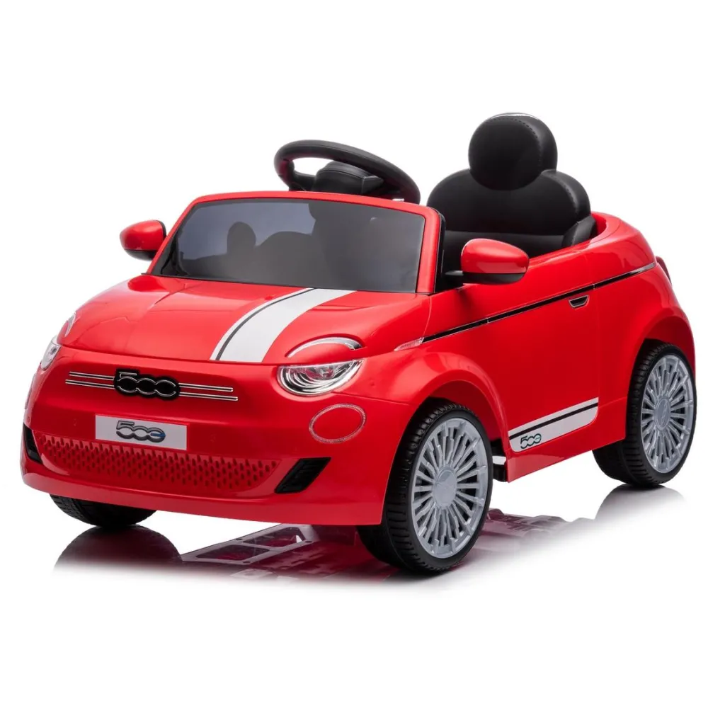 MGM Porteur radiocommandé - Fiat 500E rouge^ Trotteurs, Pousseurs, Porteurs Et Bascules