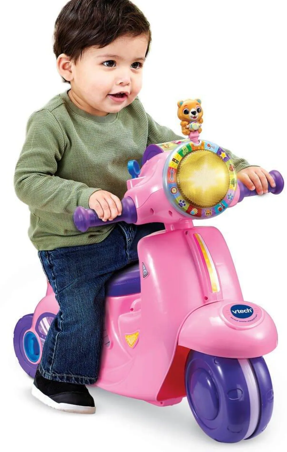 Varta Porteur Scooter Interactif rose 3 en 1^ Trotteurs, Pousseurs, Porteurs Et Bascules