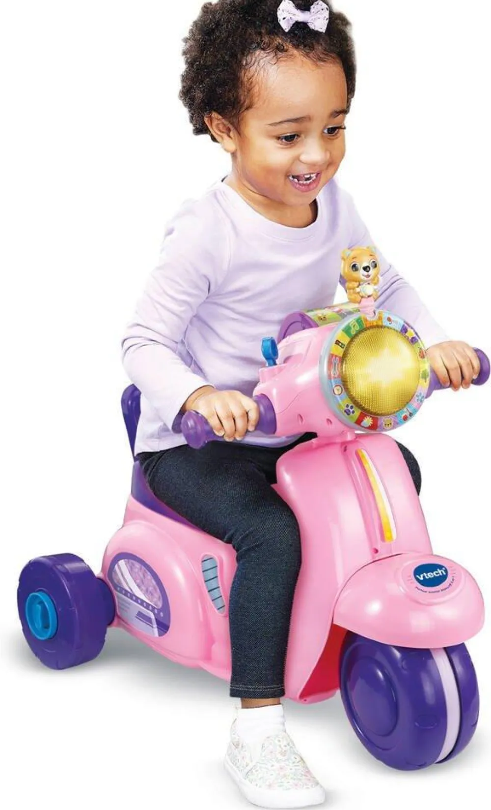Varta Porteur Scooter Interactif rose 3 en 1^ Trotteurs, Pousseurs, Porteurs Et Bascules