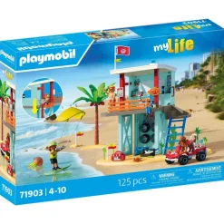 Playmobil Poste de secours et voiturette de plage My Life 71903^ Le Sport, Les Loisirs Et Les Vacances