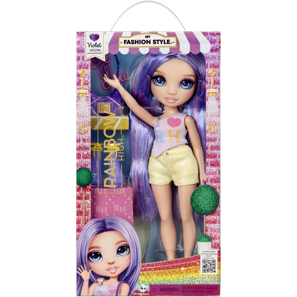 MGA Poupée 27 cm Rainbow High My Fashion doll Violet Willow^ Poupées Mannequins