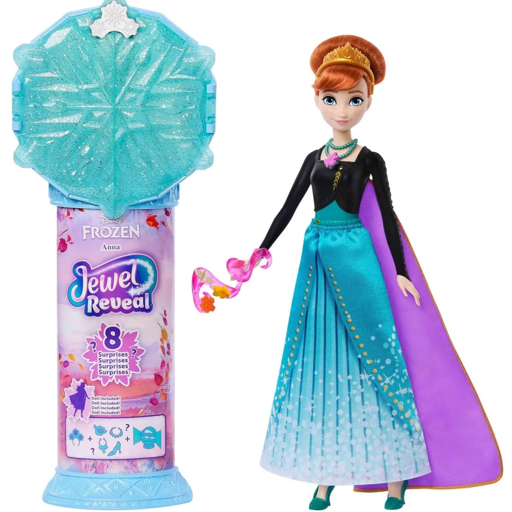 Mattel Poupée Anna Jewel Reveal - La Reine des Neiges^ Poupées Mannequins