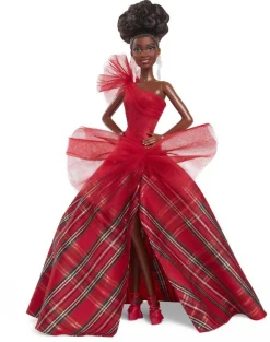 Mattel Poupée Barbie Joyeux Noel Brune^ Poupées Mannequins
