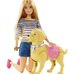 Mattel Poupée Barbie La balade du chien^ Poupées Mannequins