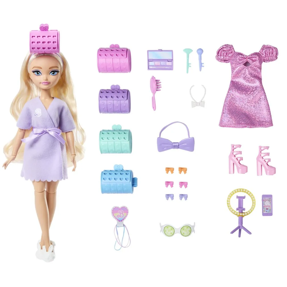 Mattel Poupée Barbie Malibu - prépare-toi avec Barbie Dream Besties^ Poupées Mannequins