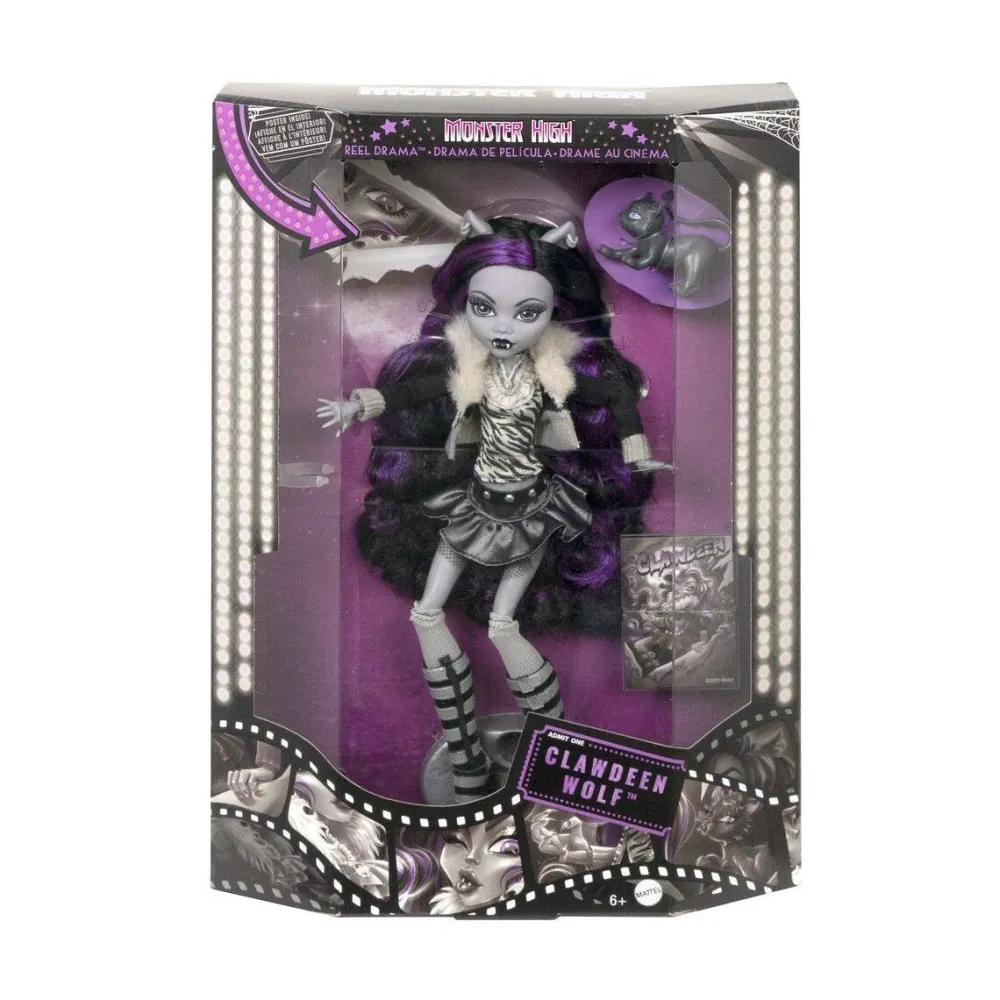 Mattel Poupée Monster High Drame au cinéma - Clawdeen Wolf^ Poupées Mannequins