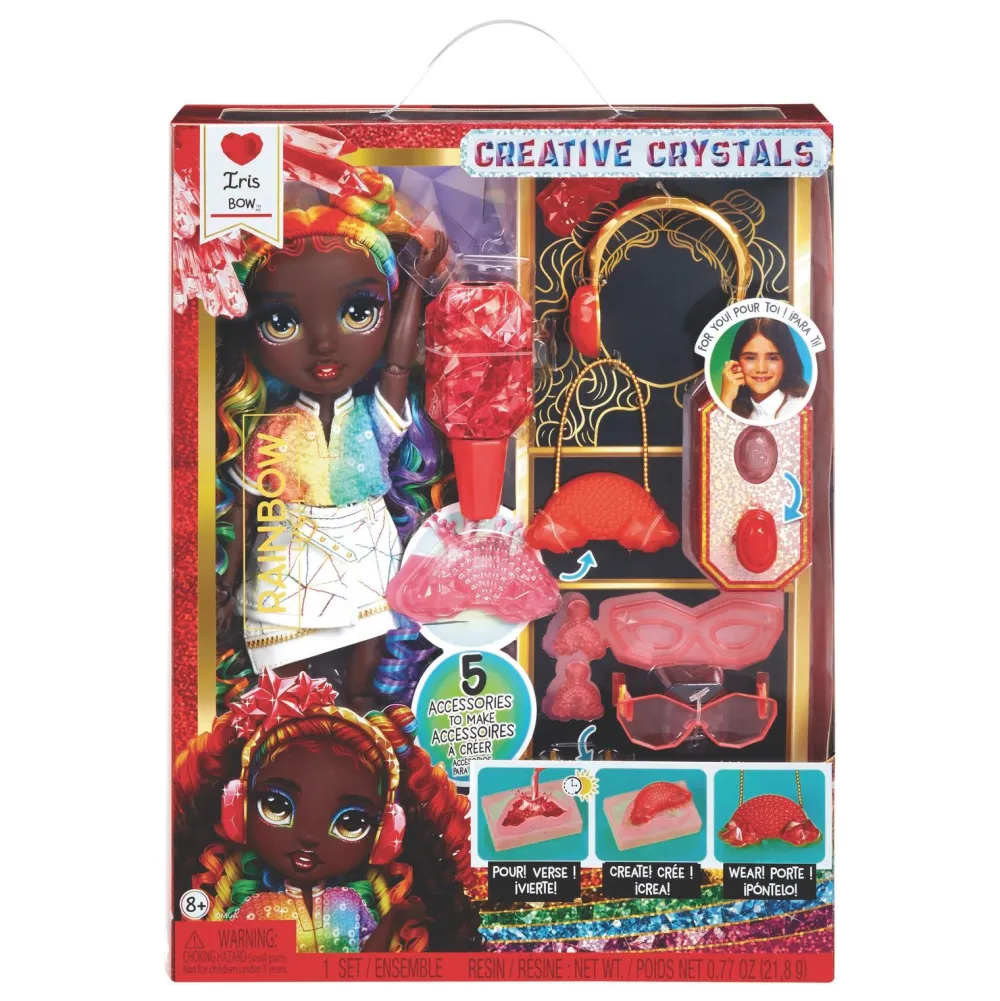 MGA Poupée Rainbow High Creative cristals - Iris Bow^ Poupées Mannequins