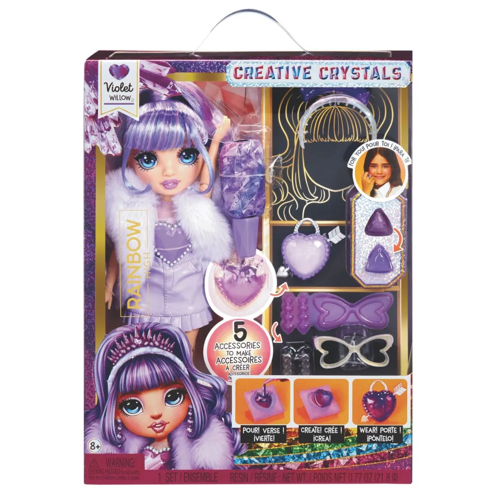 MGA Poupée Rainbow High Creative cristals - Violet Willow^ Poupées Mannequins