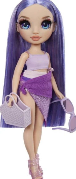 MGA Poupée Rainbow High Swim et Style - Violet^ Poupées Mannequins