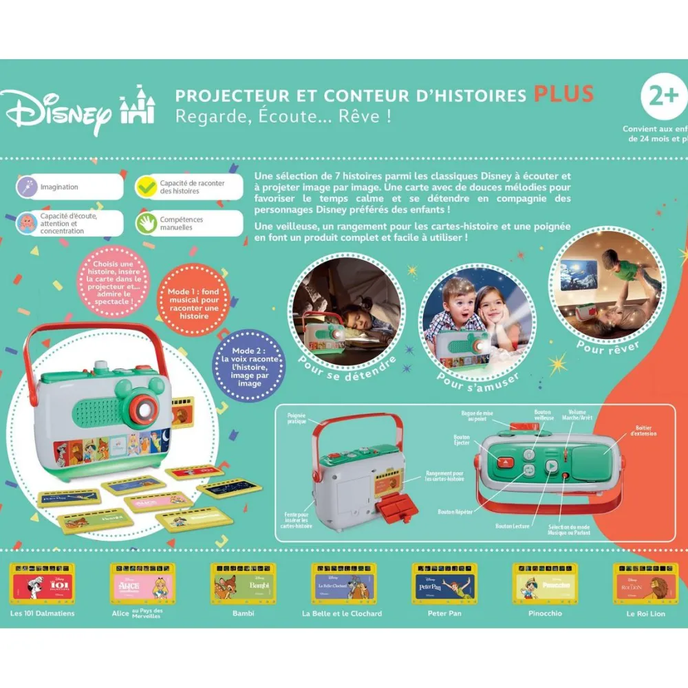 Clementoni Projecteur et conteur d'histoires PLUS - Disney^ Mobiles Et Veilleuses