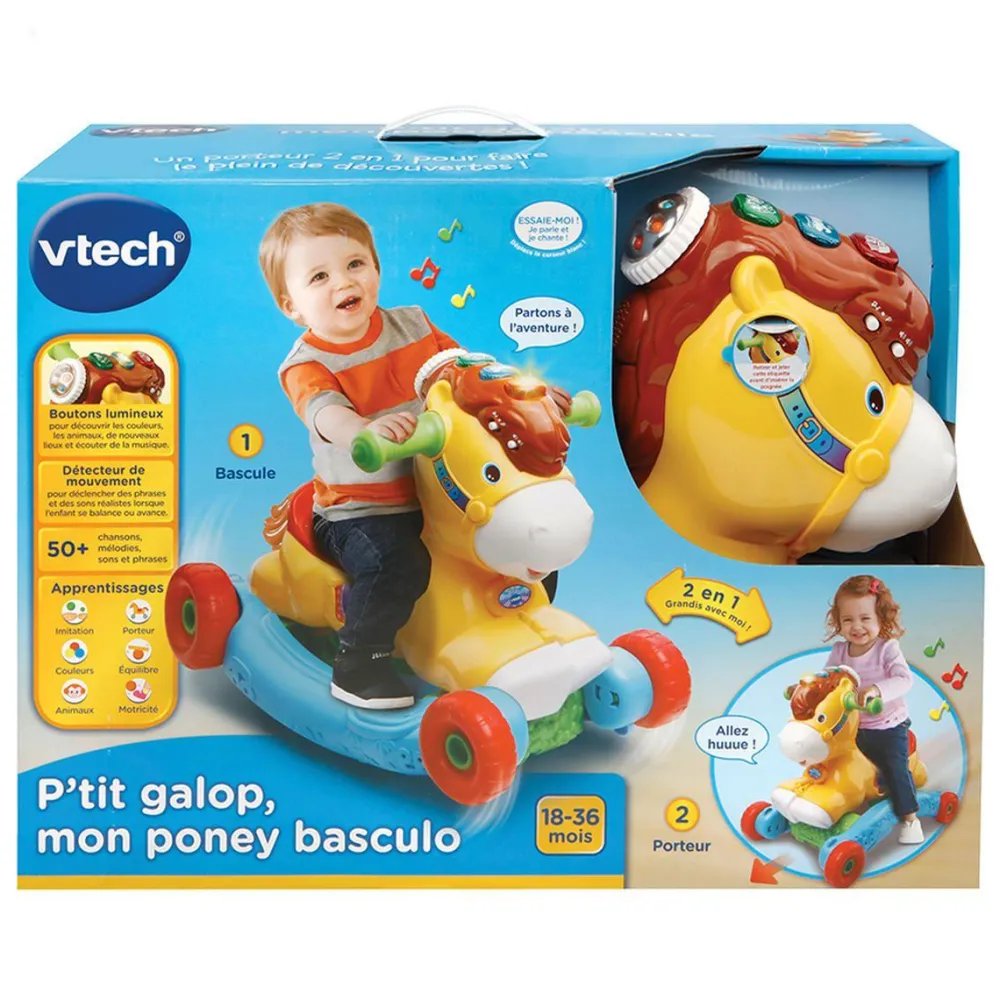 Varta P'tit galop, mon poney basculo^ Trotteurs, Pousseurs, Porteurs Et Bascules