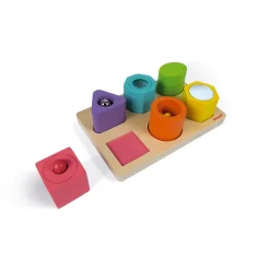 Janod Puzzle 6 cubes sensoriels^ Jouets À Encastrer Et À Empiler