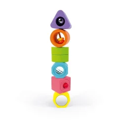 Janod Puzzle 6 cubes sensoriels^ Jouets À Encastrer Et À Empiler