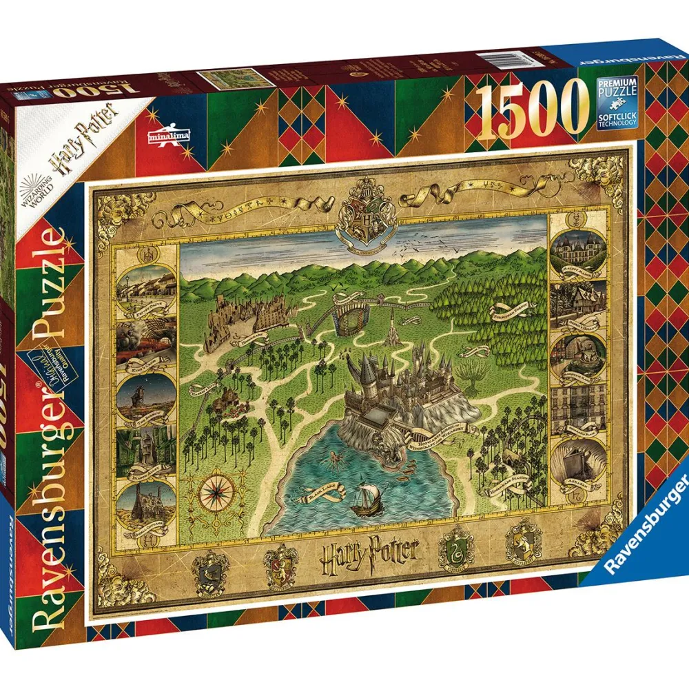 Ravensburger Puzzle 1500 pièces - La carte de Poudlard / Harry Potter^ Puzzles De 1500 À 1999 Pièces