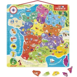 Janod Puzzle 93 pièces : La France magnétique^Enfant Puzzles Bébés Et Enfants