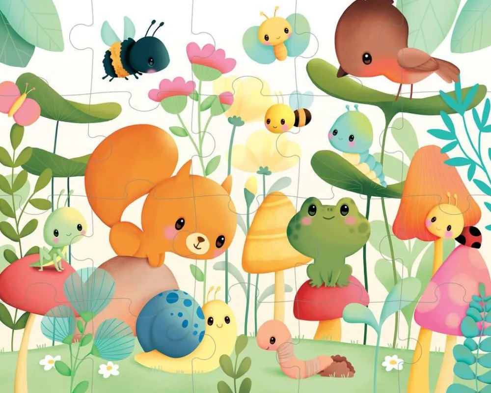 Janod Puzzle 20 pièces les compagnons du jardin^Enfant Puzzles Bébés Et Enfants