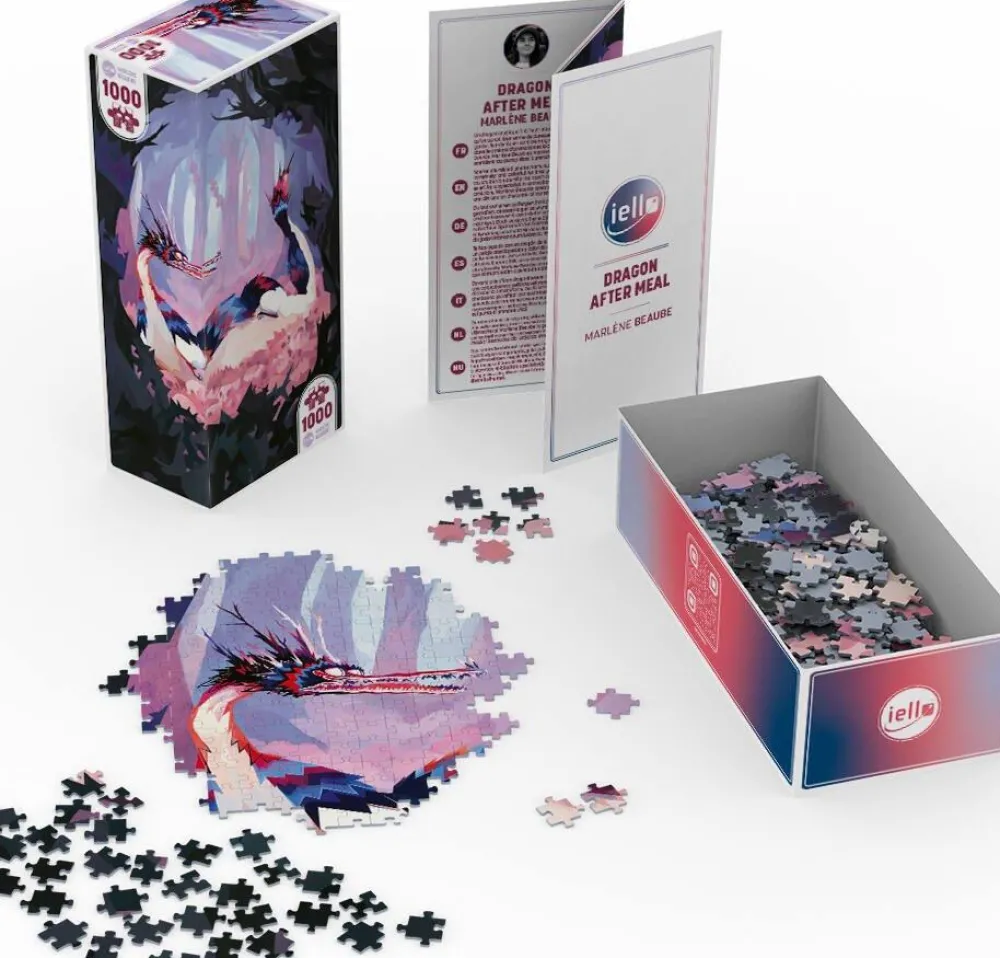 Iello Puzzle 1000 pièces Universe Dragon after meal^ Puzzles De 1000 À 1499 Pièces