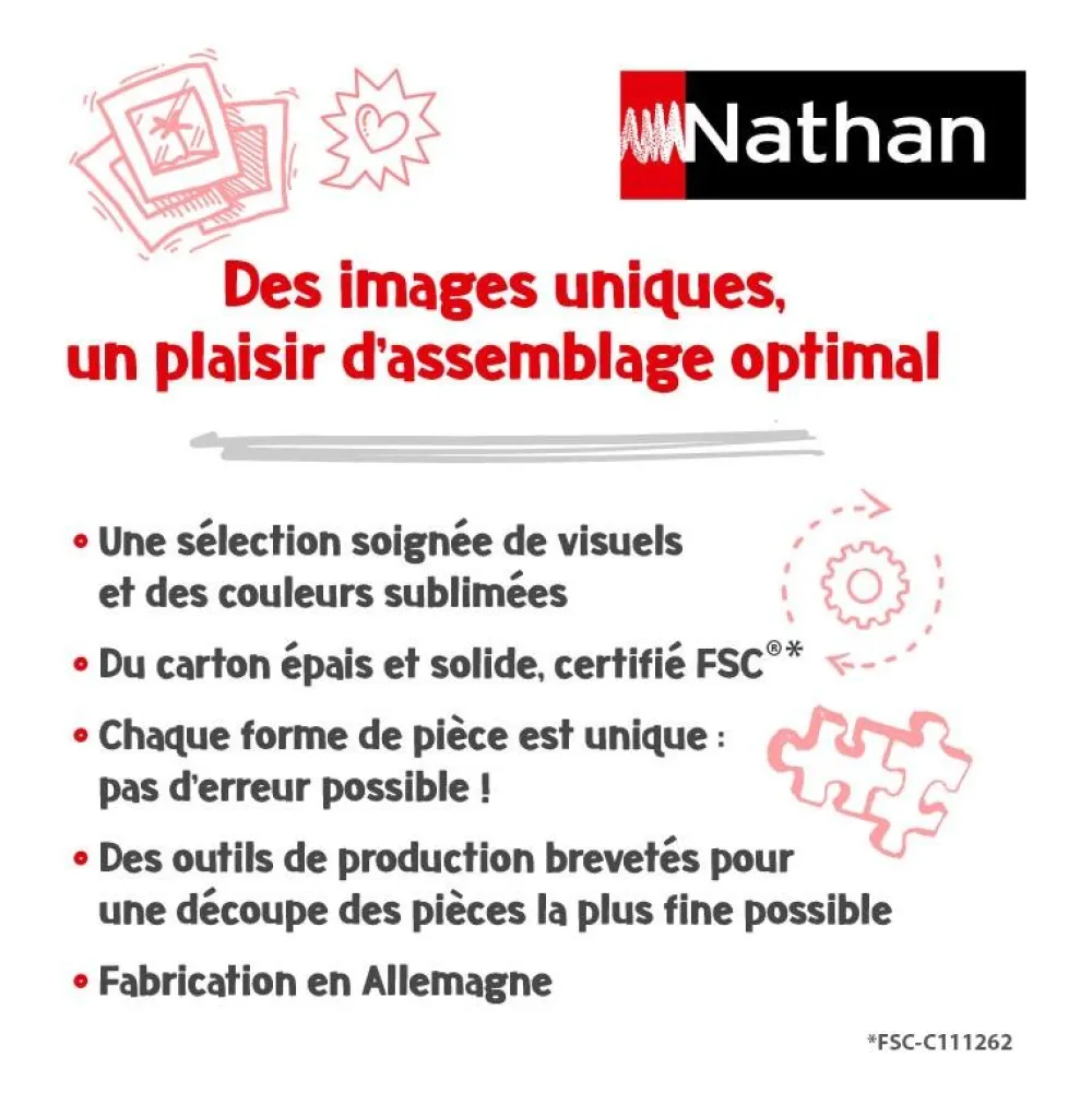 Nathan Puzzle 1000 pièces Vue surles falaises d'Etretat - Collection Des Racines et des Ailes^ Puzzles De 1000 À 1499 Pièces