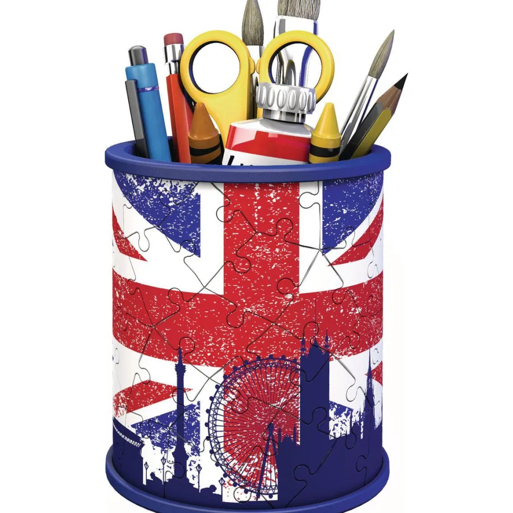 Ravensburger Puzzle 3D Pot à crayons : Union Jack^ Puzzles 3D