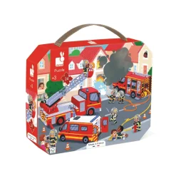 Janod Puzzle pompiers 24 pièces^Enfant Puzzles Bébés Et Enfants