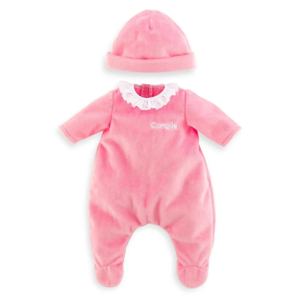 Corolle Pyjama rose avec bonnet Mon Grand Poupon 36 cm^ Vêtements Pour Poupons Et Poupées
