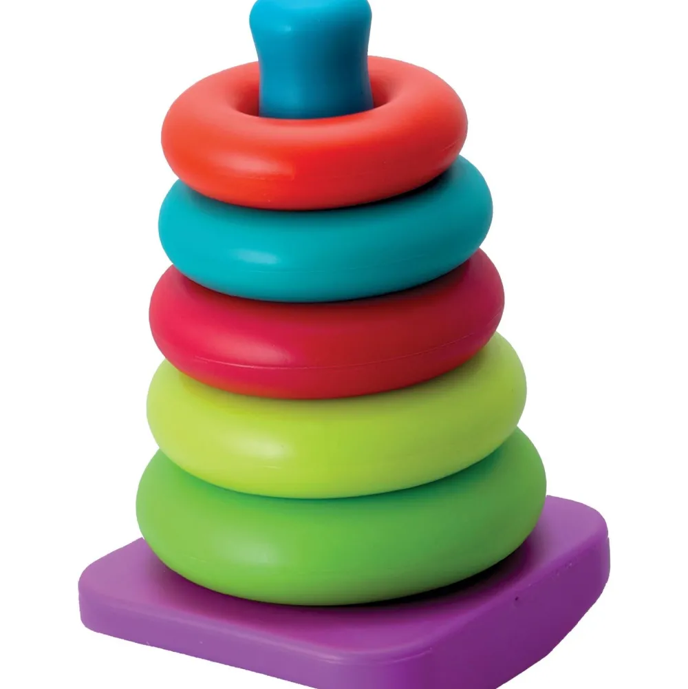 T'mimi Pyramide d'anneaux multicolore^ Jouets À Encastrer Et À Empiler