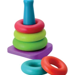 T'mimi Pyramide d'anneaux multicolore^ Jouets À Encastrer Et À Empiler