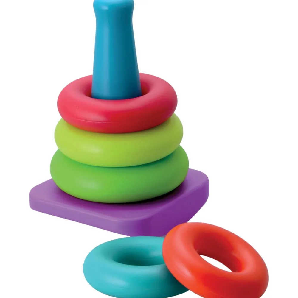 T'mimi Pyramide d'anneaux multicolore^ Jouets À Encastrer Et À Empiler