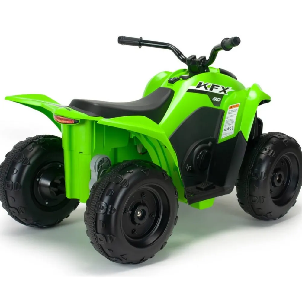 Injusa Quad Kawasaki ATV KFX90 12volt Quad électrique vert^ Véhicules D'Extérieur