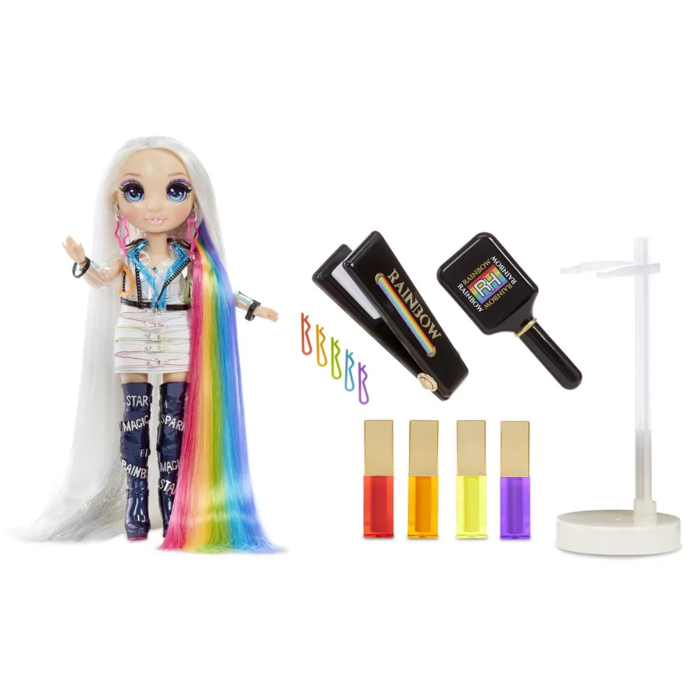 MGA Rainbow High Studio de coiffure et Poupée Amaya Raine^ Poupées Mannequins|Mini-Univers