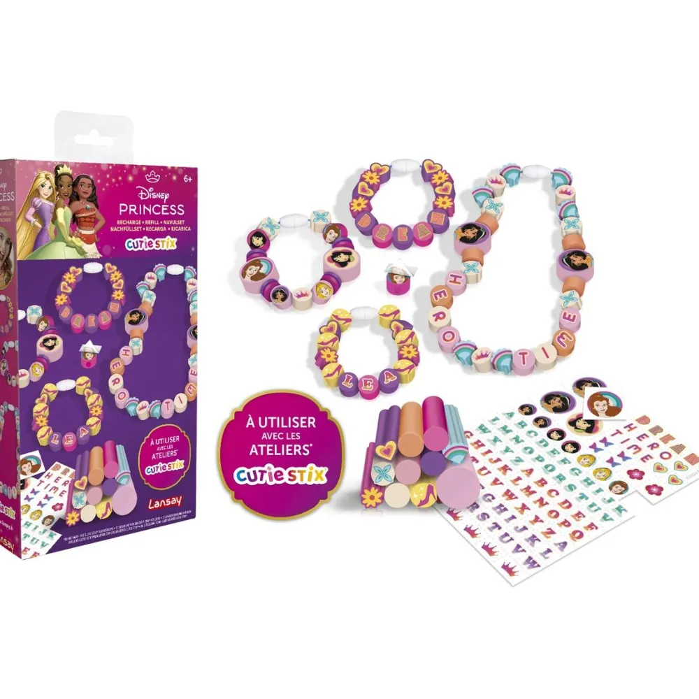 Lansay Recharge Cutie Stix Disney Princesses^ Perles, Bijoux Et Perles À Repasser