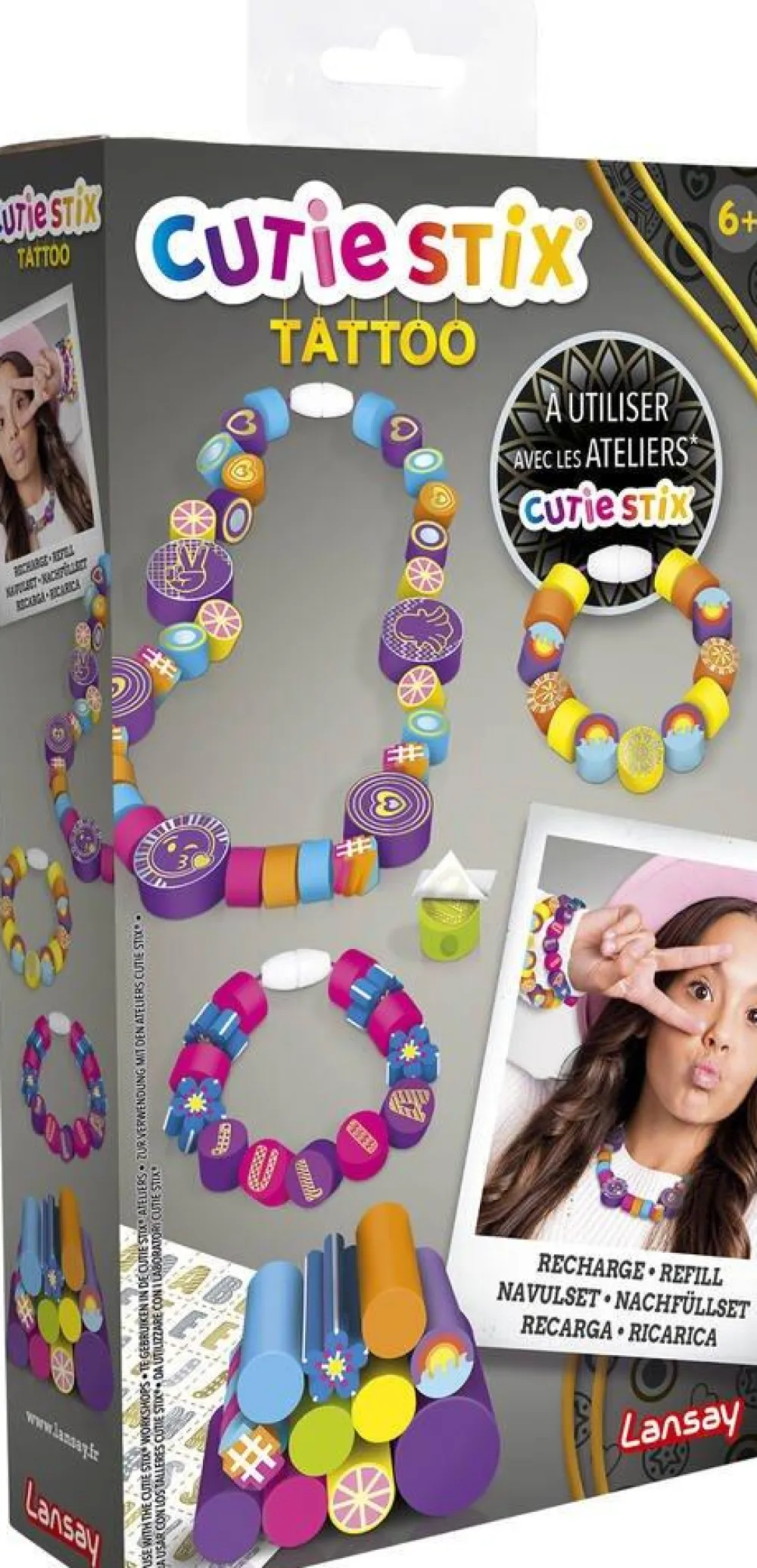 Lansay Recharge Cutie Stix Tattoo^ Perles, Bijoux Et Perles À Repasser