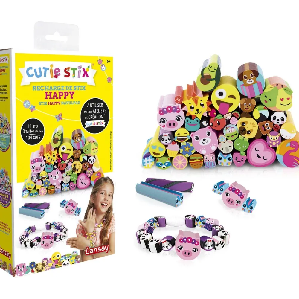 Lansay Recharge Happy Cutie Stix^ Perles, Bijoux Et Perles À Repasser