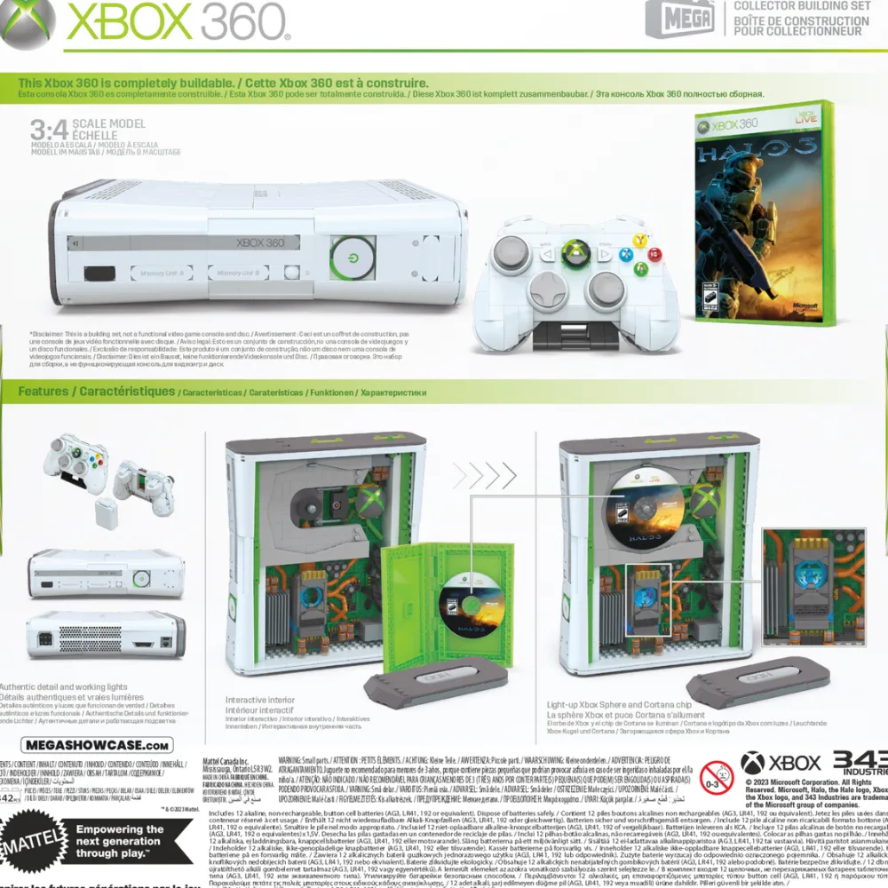 MEGA Replique à construire Microsoft XBOX 360 -^ Super Héros, Cinéma Et Jeux Vidéo
