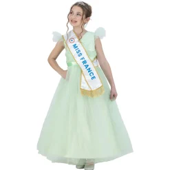 Robe Miss France Verte - 116 cm 6 ans^ Déguisements Princesses Et Fées