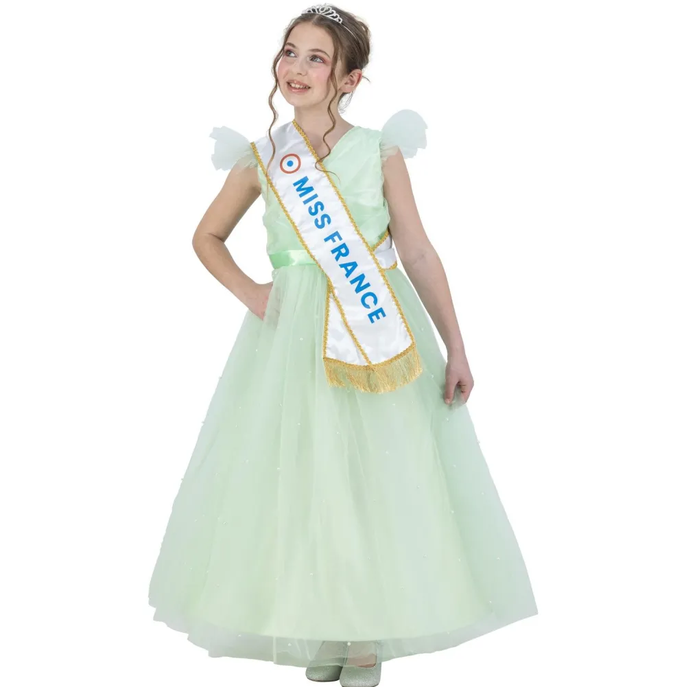 Robe Miss France Verte - 116 cm 6 ans^ Déguisements Princesses Et Fées