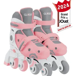 Globber Roller en ligne 2 en 1 évolutif rose^ Rollers, Skates Et Protections