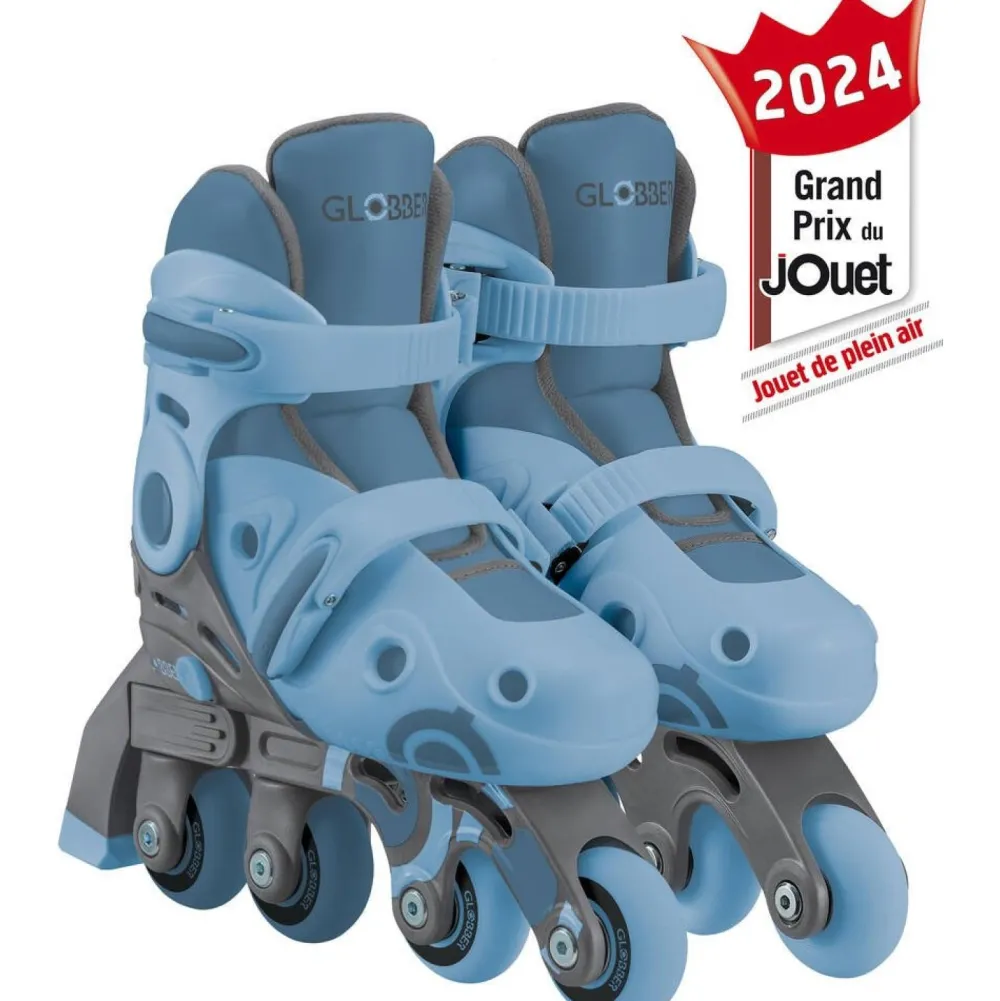 Globber Rollers En Ligne 2 En 1 Évolutifs Bleu Taille 30 À 33^ Trottinettes