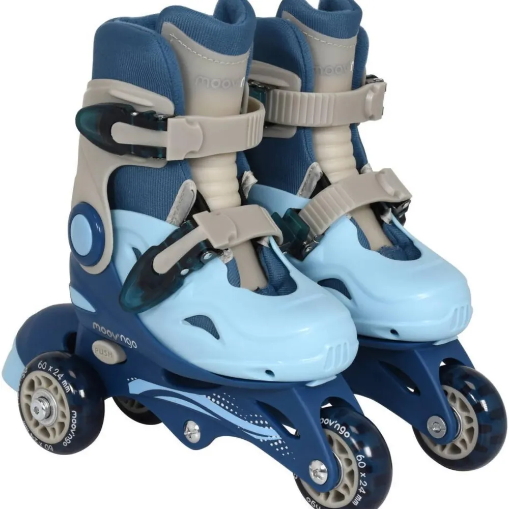 Moov'ngo Rollers évolutifs 3 roues bleu taille 27-30^ Rollers, Skates Et Protections