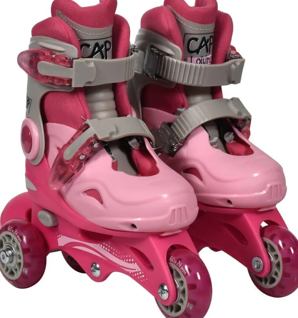 Moov'ngo Rollers évolutifs 3 roues roses - Taille 27-30^ Rollers, Skates Et Protections