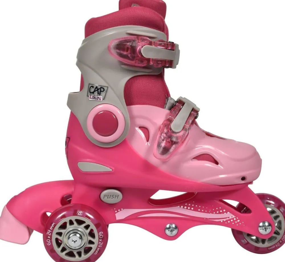 Moov'ngo Rollers évolutifs 3 roues roses - Taille 27-30^ Rollers, Skates Et Protections