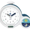 Pabobo Réveil Kid Sleep Clock Bleu - Apprentissage de l'heure et Veilleuse Intégrée^ Réveils