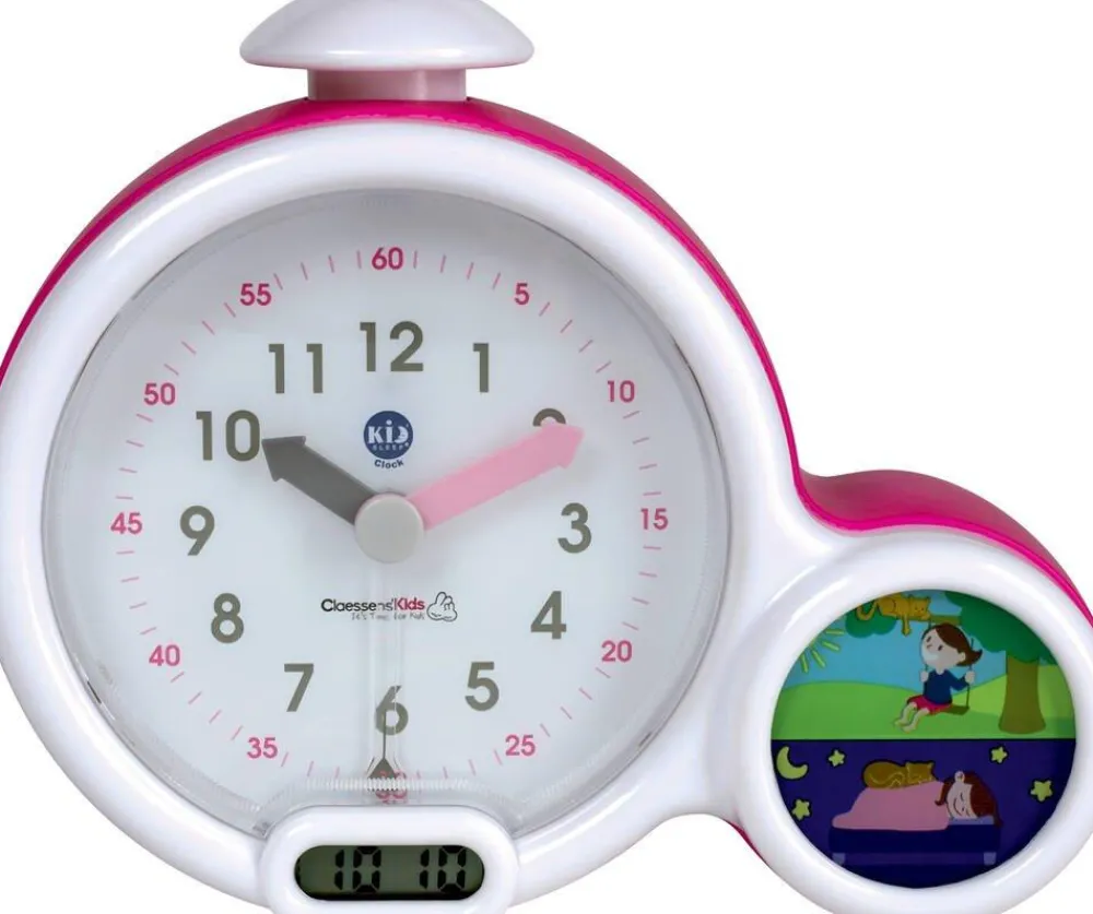 Pabobo Réveil Multifonctions Kid Sleep Clock Rose, Apprentissage Facile De L'heure^ Réveils