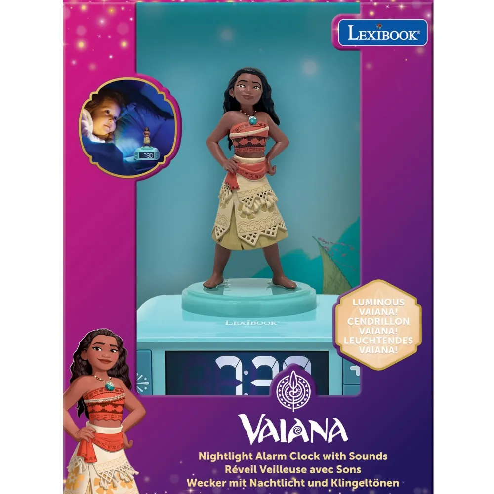 Varta Réveil Veilleuse avec effets sonores et lumineux Vaiana^ Réveils