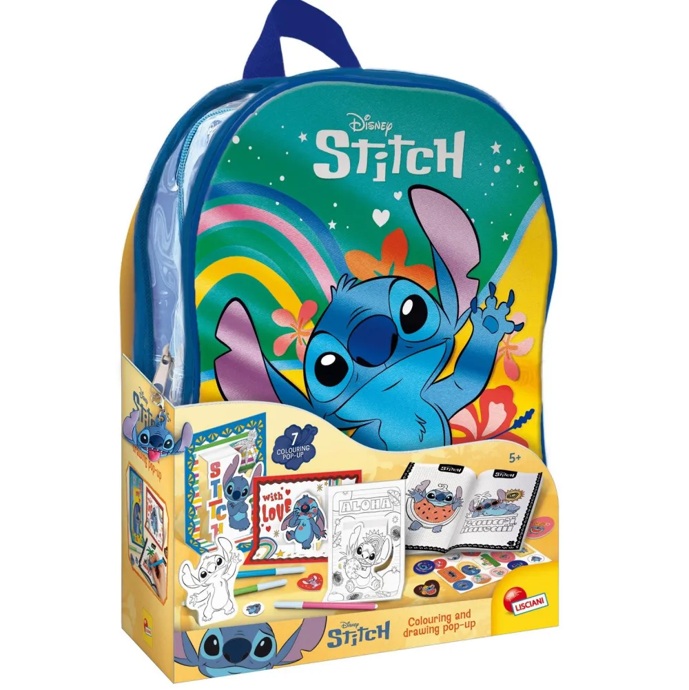 Lisciani Giochi Sac à dos - Ecole de dessin et coloriage Stitch^ Dessin