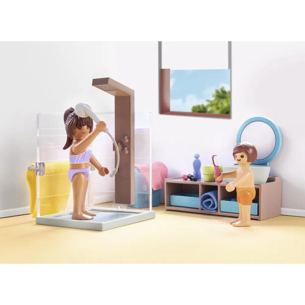 Playmobil Salle de bains avec douche et baignoire My Life 71611^ La Ville, La Police Et Les Secours