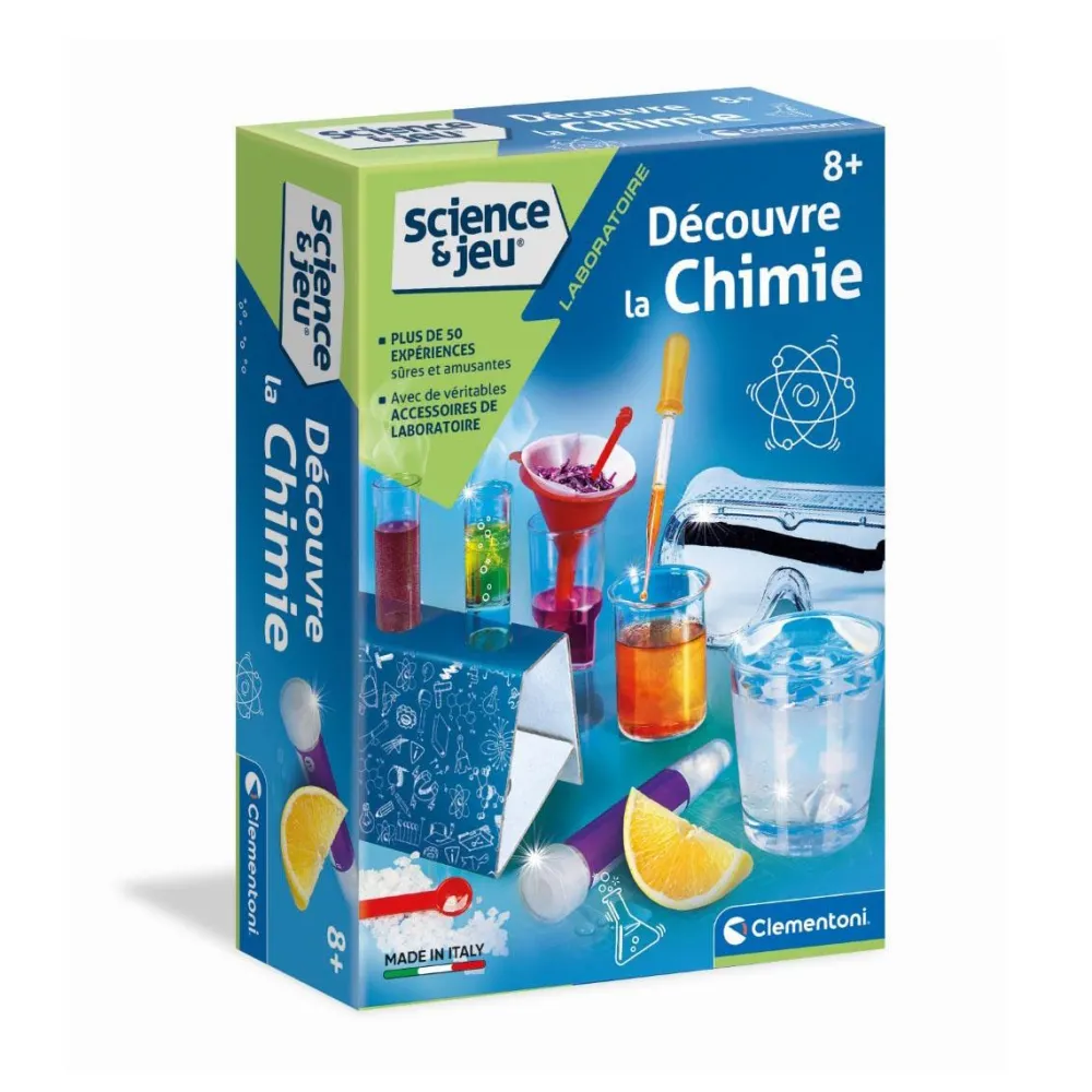 Clementoni Science & Jeu - Découvre La Chimie - Laboratoire De 50 Expériences^ Physique Et Chimie