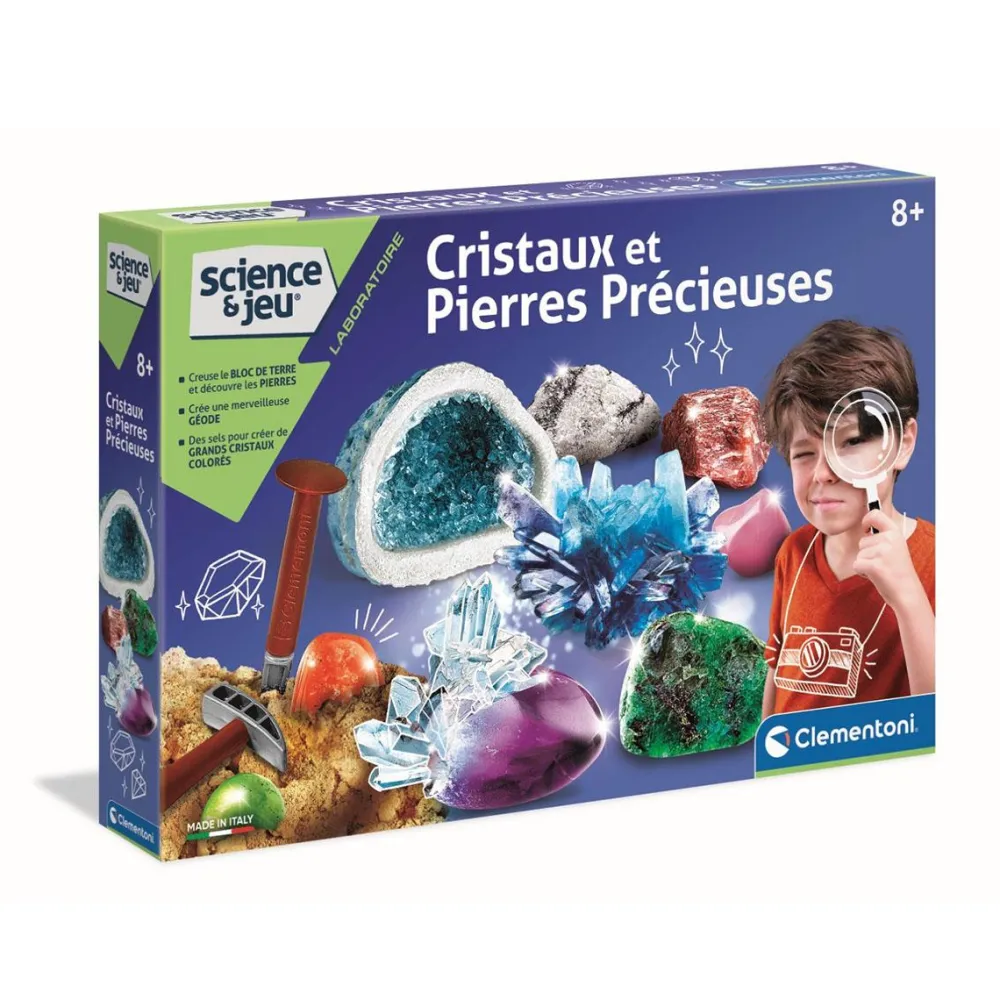 Clementoni Sciences & jeu : Cristaux et pierres précieuses^ Physique Et Chimie
