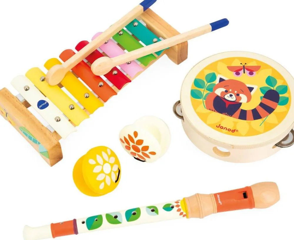 Janod Set de 4 instruments Gioia^ Batteries Et Percussions